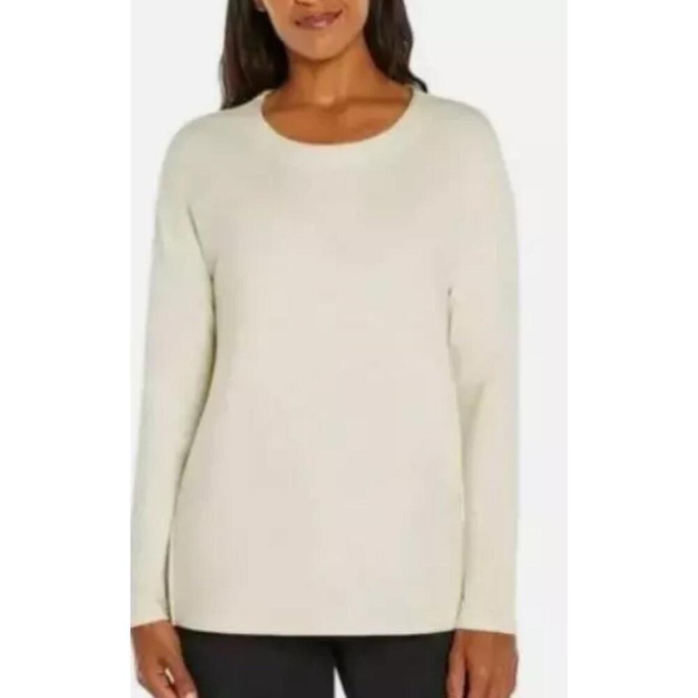 Banana Republic Ladies' Crew Neck Long Sleeve Top, White Size M.  RS